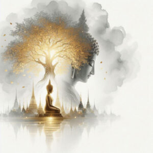 Illustration eveil du bouddha le parinirvana